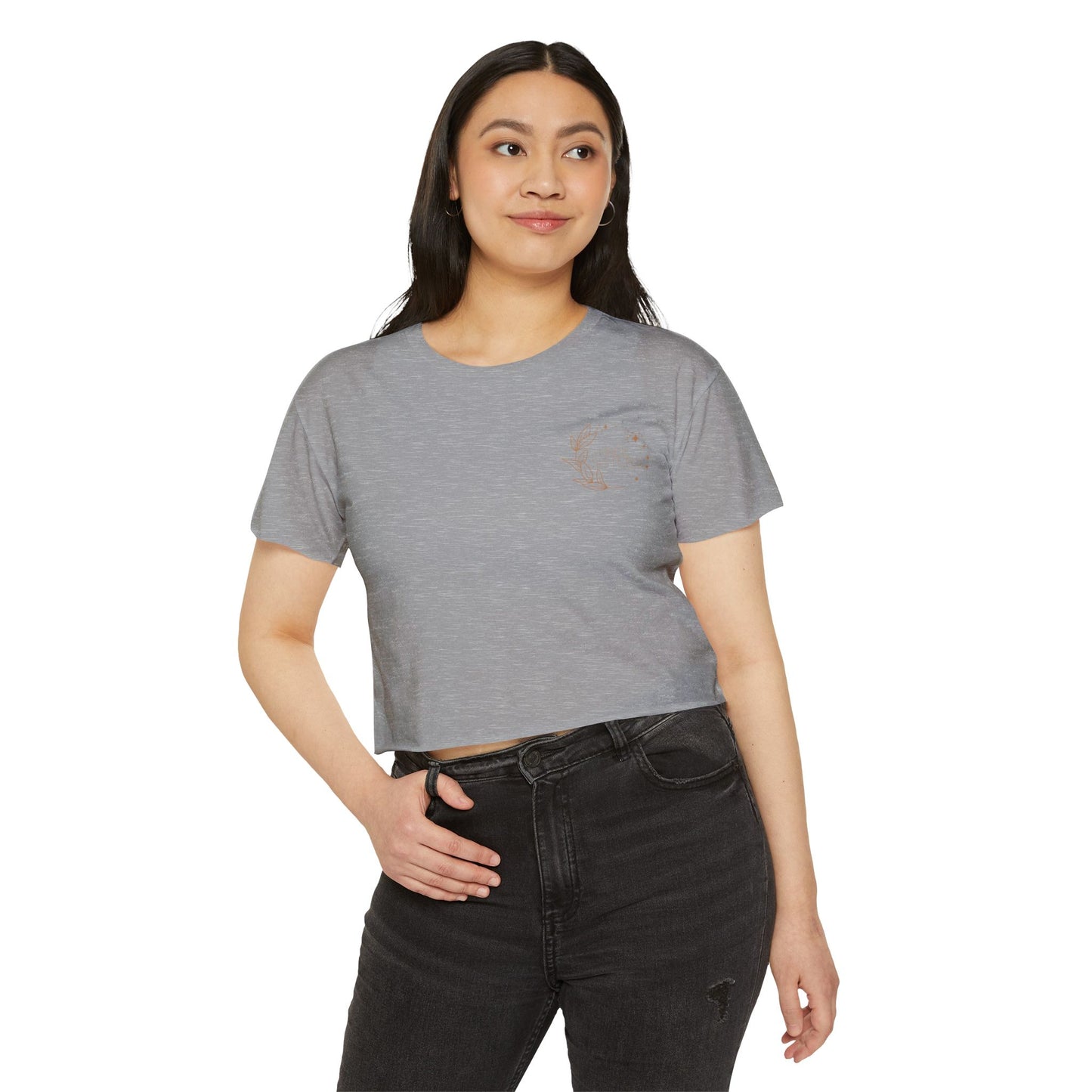 Women's Festival Crop Top with Pumpkin Spice Design, Bohemian Style Tee for Summer Events, Casual Wear, Gifts for Her, Fall Fashion