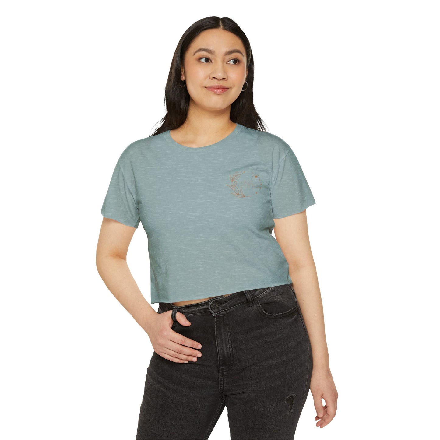 Women's Festival Crop Top with Pumpkin Spice Design, Bohemian Style Tee for Summer Events, Casual Wear, Gifts for Her, Fall Fashion
