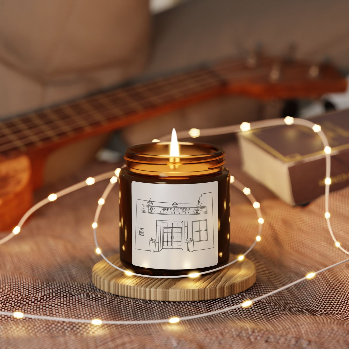 Cozy Home Scented Soy Candle, Relaxation Gift, Amber Jar Candle, Aromatherapy Decor, Unique Gifts for Her, Eco-Friendly Candle